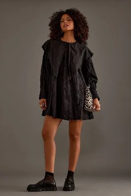 Robe Mini à Col Clementine Garance Prune