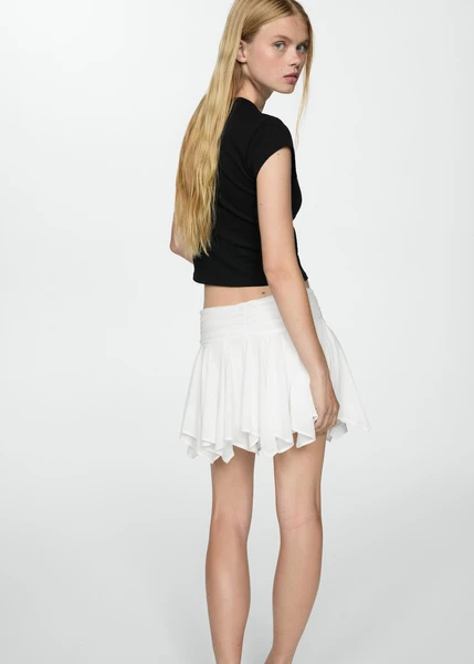 Minijupe asymétrique nœuds - Femme | MANGO OUTLET France métropolitaine