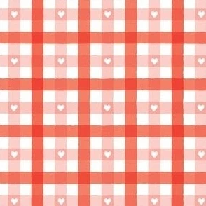 Valentine Gingham - Medium Scale Fabric | Spoonflower