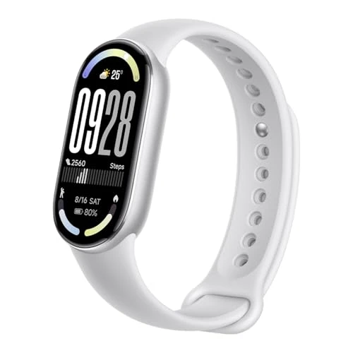 Xiaomi Smart Band 10, Montre Connectée, Boîtier alu, Suivi d'Activité, Écran AMOLED 44mm, Autonomie 21 Jours, Charge Rapide, Suivi santé & Sommeil,150+ Sports, iOS & Android, 5 ATM, Boussole, Gris