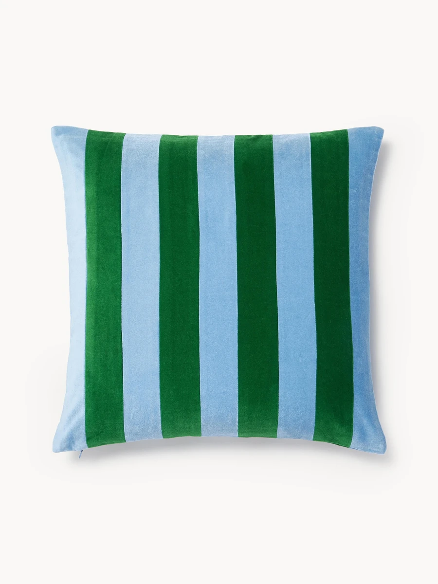 Housse de coussin patchwork en velours Remus