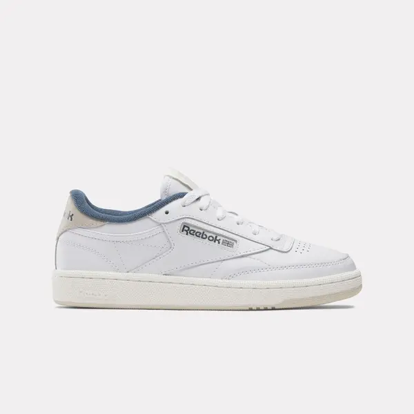 baskets Club C 85 en Cloud White / Hoops Blue F23 / Stucco | Reebok Officiel FR