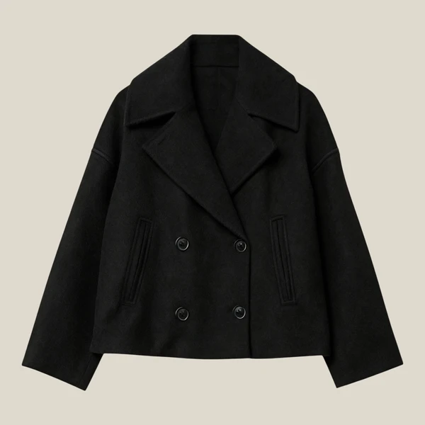 Estelle | Veste Femme Élégante Courte à Double Boutonnage