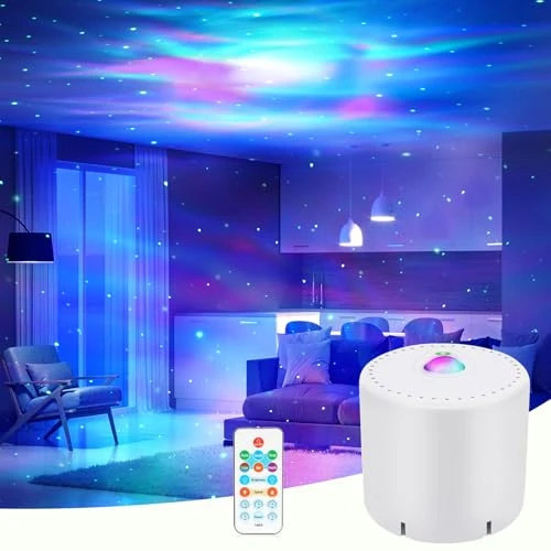 Projecteur Ciel Etoile, Projecteur Galaxie avec télécommande, Projecteur de Veilleuse à vitesse et Luminosité réglables pour Décoration des Chambres,Enfants,adultes