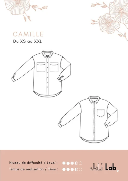 Chemise Camille - Patron Couture PDF ou Pochette