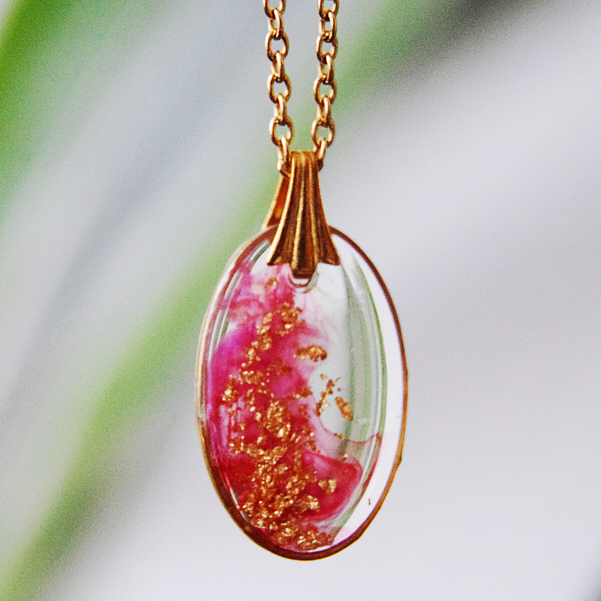 Collier aux Aquarelles roses – Arktos Atelier