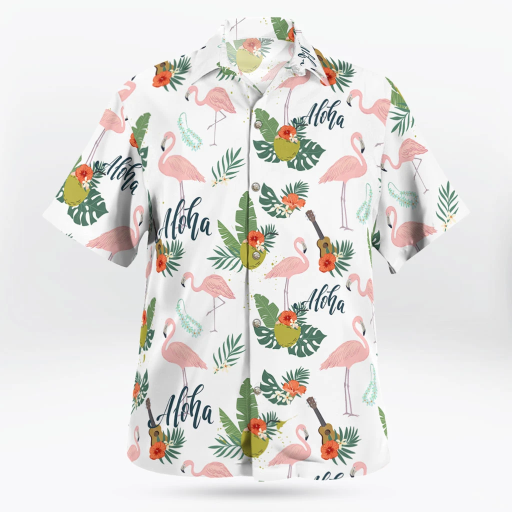 Aloha Flamingo Hawaiian Shirt Short Sleeve S-5XL | Tropi Hawaiian Shirts Store
