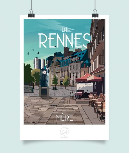 Affiche Ville Rennes Mère - La Loutre