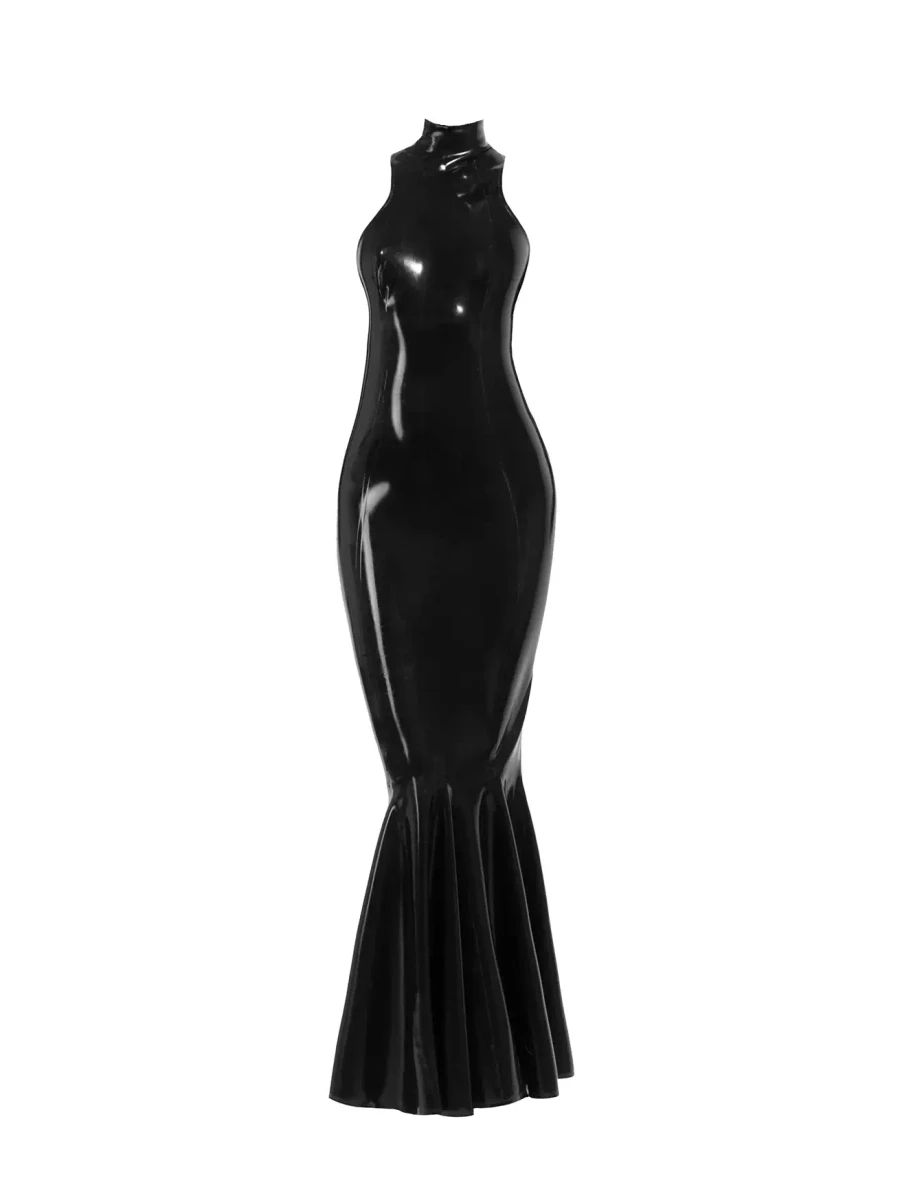 Robe en latex longueur au sol