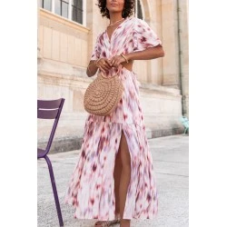 LAURENE Rose - Robe Cut Out