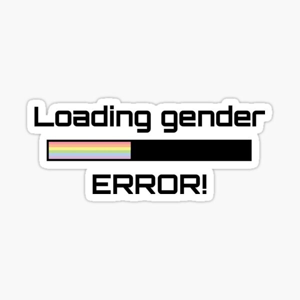 Loading gender error Genderfluid Fierté non binaire | Sticker