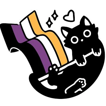 Non Binary Cat | Sticker