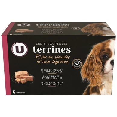 Aliment pour chien Savoureuses terrines riche en viandes & légumes 6x300g