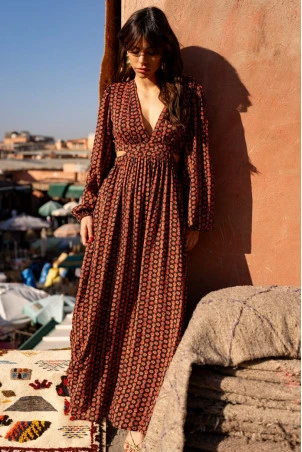 ROBE ROCH IMPRIMÉ LOTUS