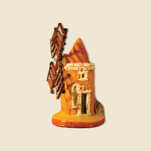 Moulin puce hauteur 9cm (argile) 2 cm
