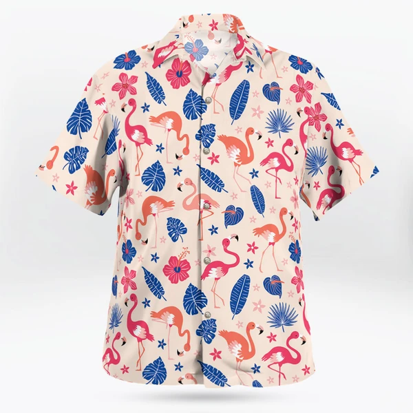 Regular Pink Flamingo Short Sleeve Shirt Vintage | Tropi Hawaiian Shirts Store
