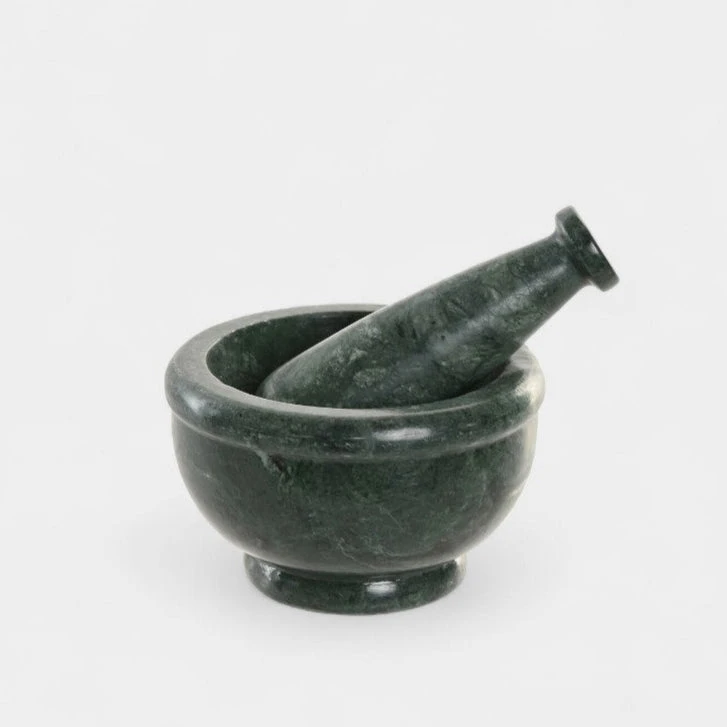 Mortier de cuisine en marbre vert