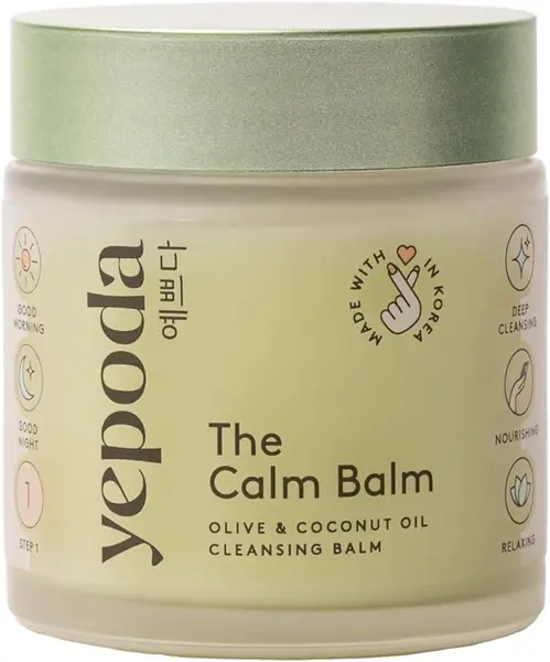 Yepoda - THE CALM BALM - Baume nettoyant pour le visage, démaquillant rapprochant et vitalisant, à l'huile d'olive & à l'huile de coco (80 grammes)