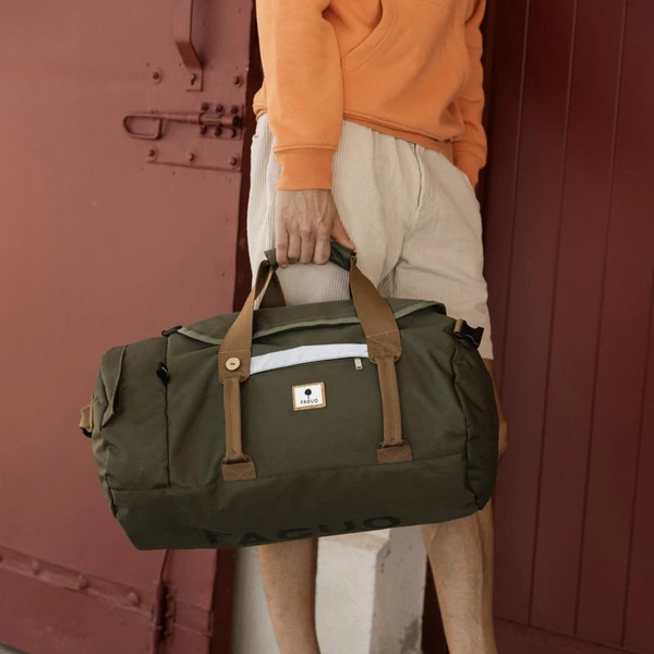 Sac de voyage kaki vegan