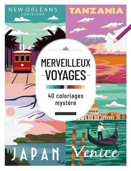 Merveilleux paysages - 40 coloriages mystere