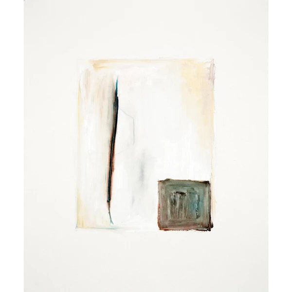"Mea Culpa #18" Contemporary Original Minimalist Abstract Oil Pastel Drawing