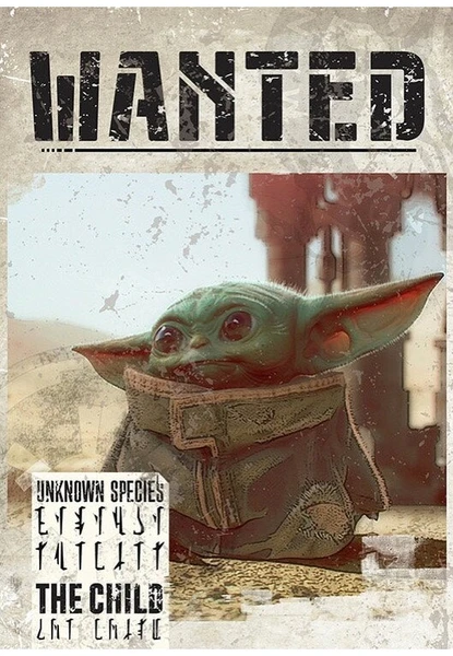 The Mandalorian - Baby Yoda Wanted Maxi - Poster