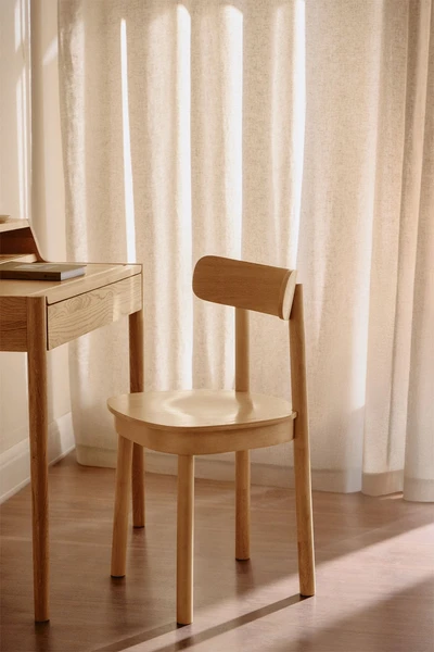 Pack de 2 chaises de salle à manger en bois Taleri
