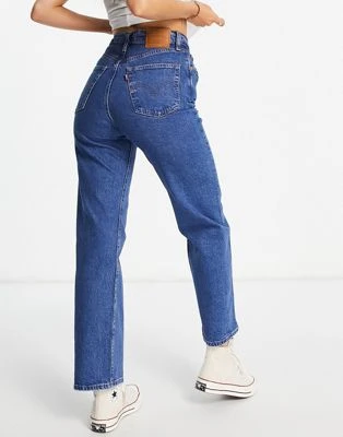 Levi's - Ribcage - Jean droit - Délavage foncé | ASOS