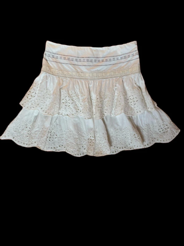 Karen Millen jupe blanche à volants UK 8 EU 36