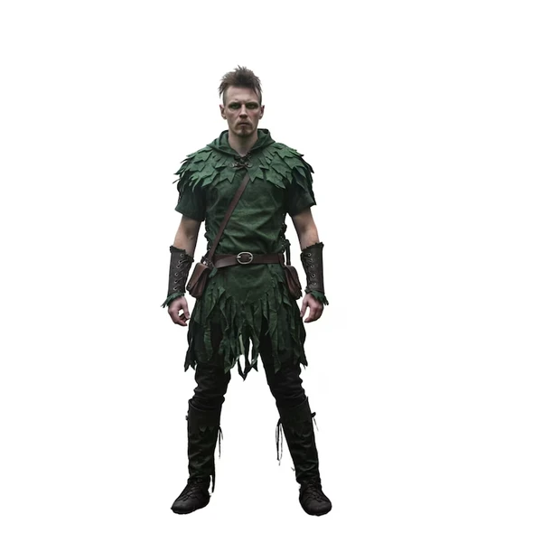 The Emerald Ranger – Woodland Hero LARP Costume for Men - Forest Elf Archer Ranger Outfit - Dungeons And Dragons Cosplay Costume