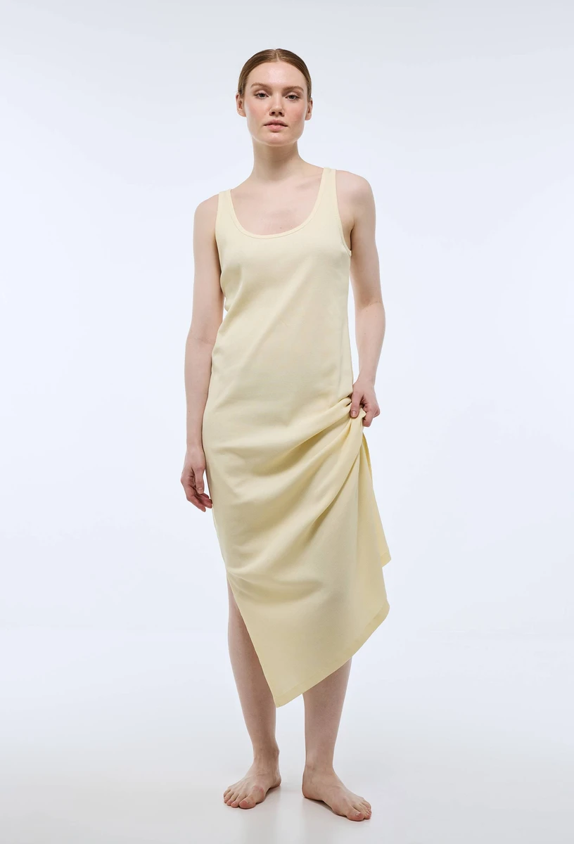 Chemise de nuit en coton bio GOTS côtelé