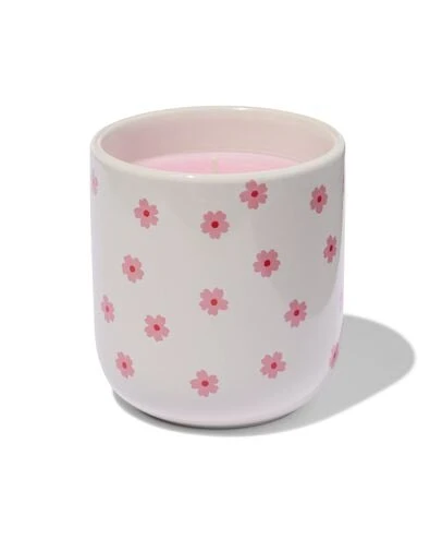 vase à bougie ⌀8x8,5cm céramique relief - HEMA