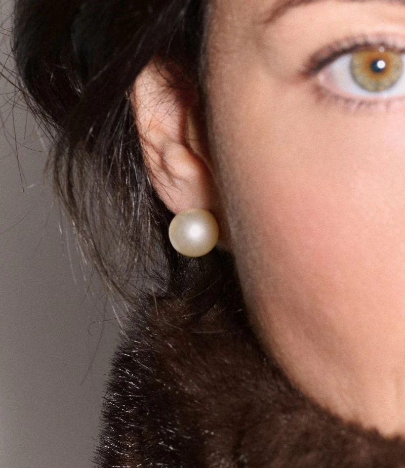 Boucles D'oreilles Perle Blanche - Bijoux Cailloux