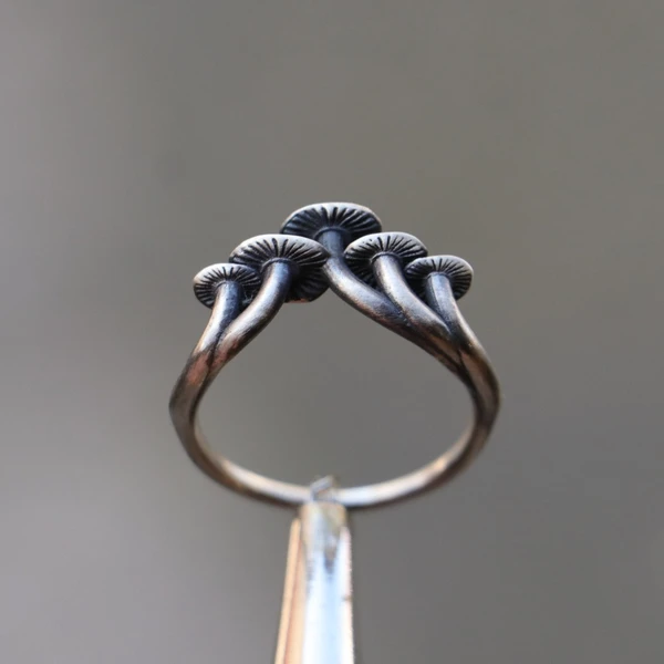 Mushroom Ring, 925 Sterling Silver Mushroom Ring, Complementary Mushroom Ring, Ring Suitable For Couple Rings, Mushroom Silver Ring