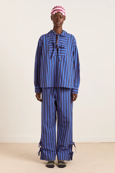 floki pj set - blue stripe