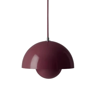 Suspension FlowerPot VP1 &tradition / Ø 23 cm - By Verner Panton, 1968 - Violet - Métal | Made In Design