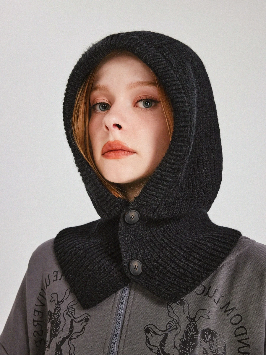 Tricot Effen Gebreide Balaclava Muts For Congés