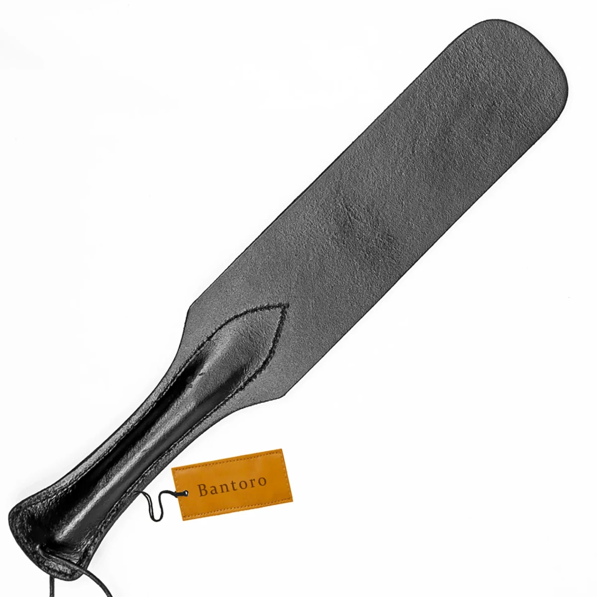 Handmade Black Leather BDSM Spanking Paddle – Dual-Sided Impact Bat Premium Quality - Bantoro