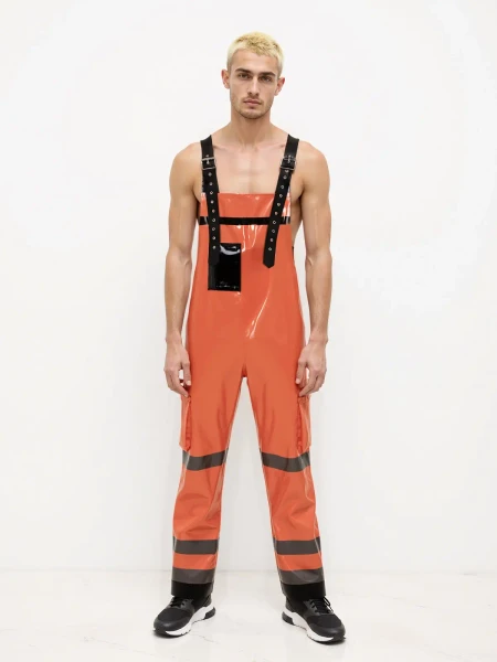 Salopette de pompier en latex pour homme