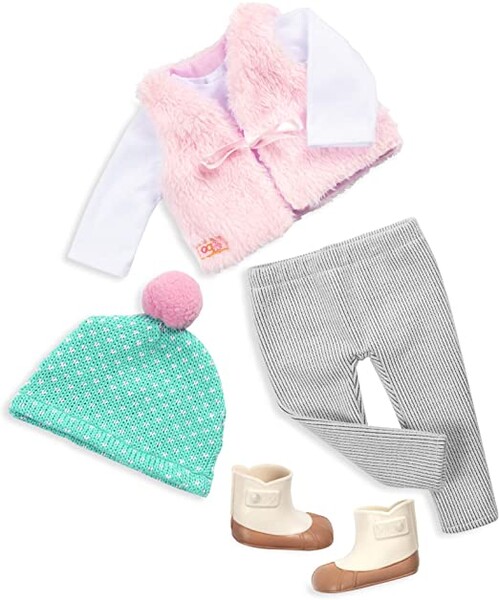 Our Generation- Tenue Classique-Gilet Rose et Bonnet, BD30389Z: Amazon.fr: Jeux et Jouets