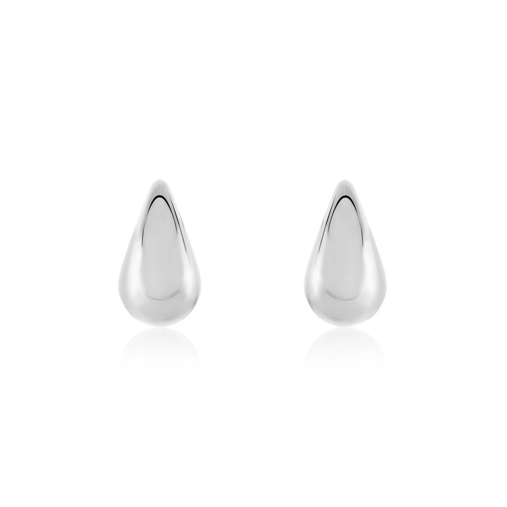 Boucles D'oreilles Puces Xenia Acier Blanc