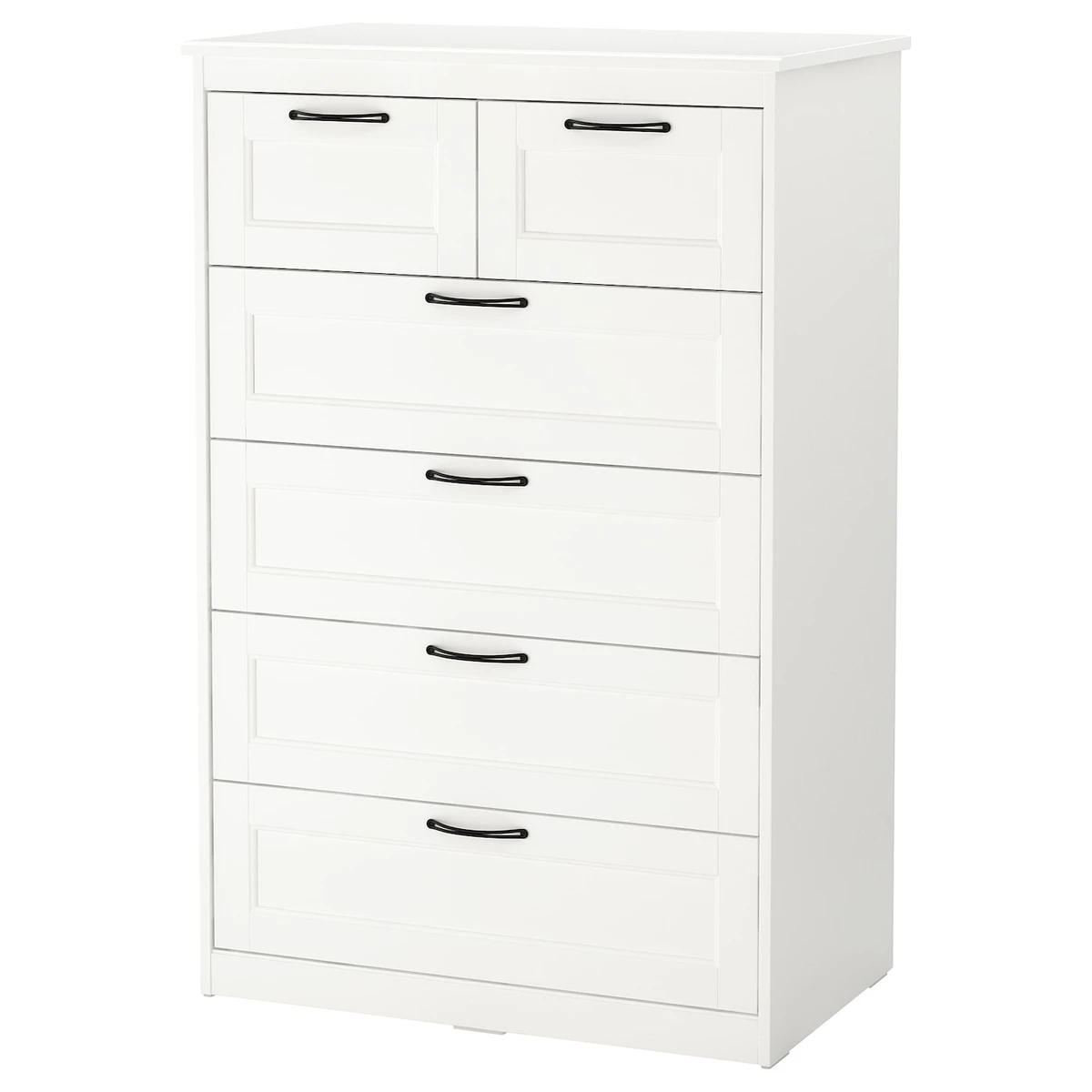 SONGESAND Commode 6 tiroirs - blanc 82x126 cm
