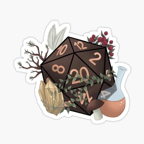 Druid class D20 - dés de jeu de table | Sticker
