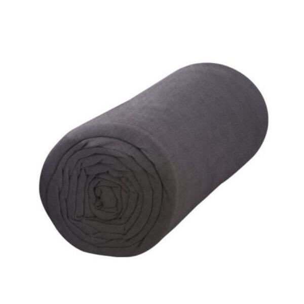 Drap housse 90X190 CM couleur ANTHRACITE gamme TARANTINO 100% coton