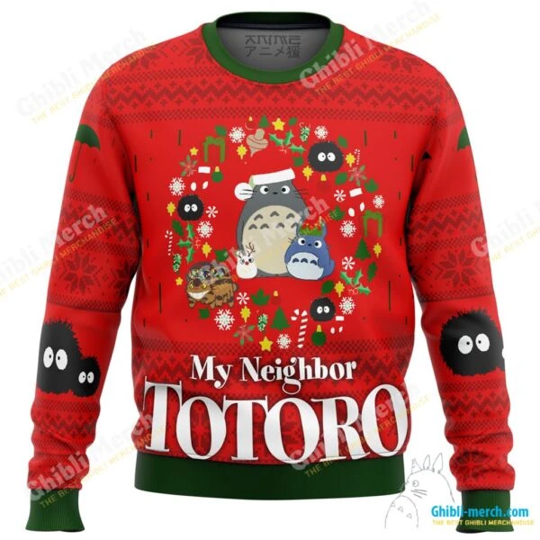Ugly Christmas Sweater Totoro (RED) - Ghibli Merch Store - Official Studio Ghibli Merchandise