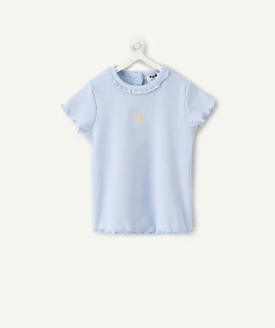 T-shirt manches courtes bébé fille bleu