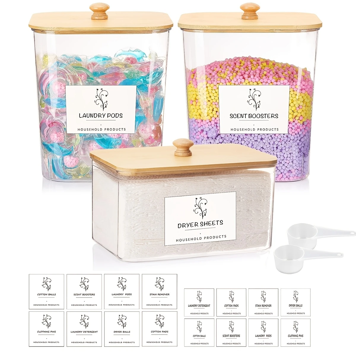 3 pack conteneurs d'organisation rangement buanderie - Temu France