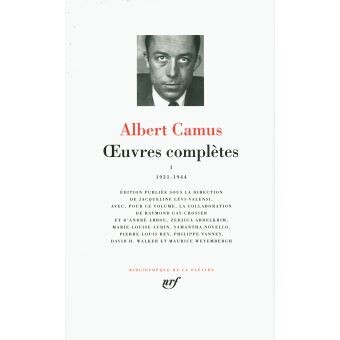 Camus aux éditions La Pléaide