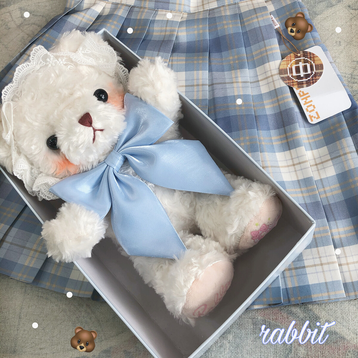 Grandcake Bear Bag 2020 New-in lolita bag jk Brand Original oblique cross shoulder sweet plush doll Small bag Plush bag