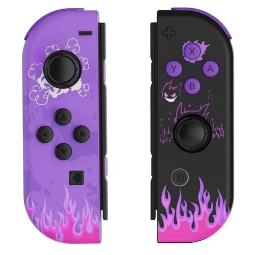 Générique Manette Switch L/R Travailler avec la console de Switch/Lite/OLED, Manette sans fil prend en charge la double vibration, le gyro à 6 axes, le réveil-Purple [nintendo_switch]